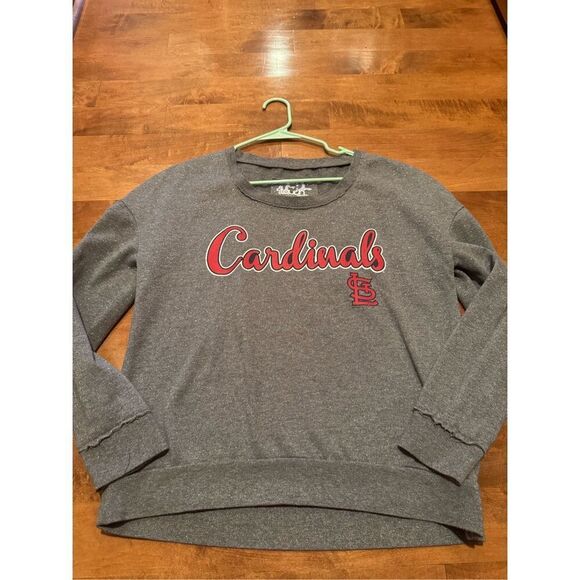 Woman’s MLB St. Louis Cardinals touched by Alyssa Milano glittery sweatshirt siz - Picture 1 of 5